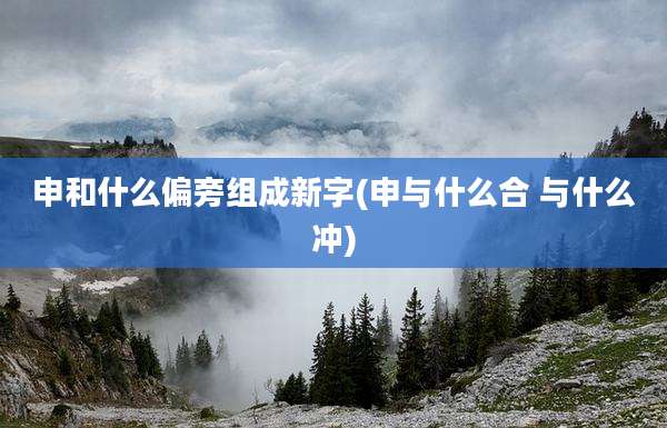 申和什么偏旁组成新字(申与什么合 与什么冲)