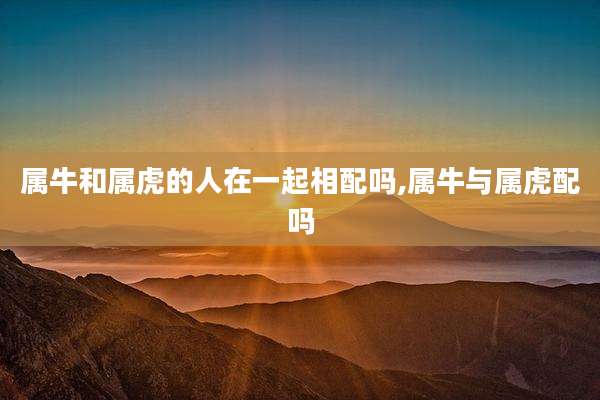 属牛和属虎的人在一起相配吗,属牛与属虎配吗
