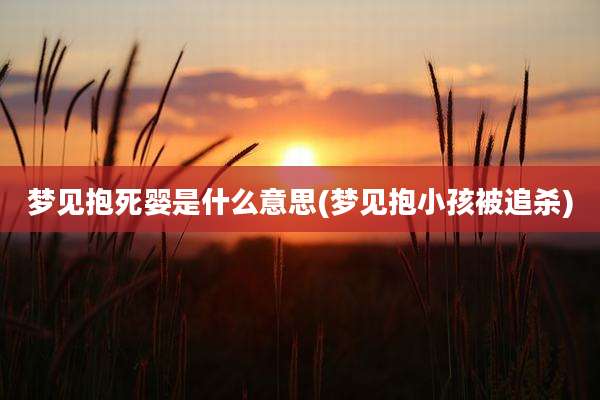 梦见抱死婴是什么意思(梦见抱小孩被追杀)