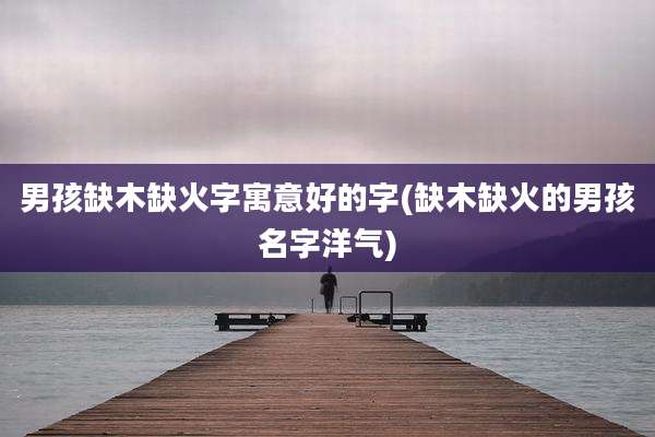 男孩缺木缺火字寓意好的字(缺木缺火的男孩名字洋气)