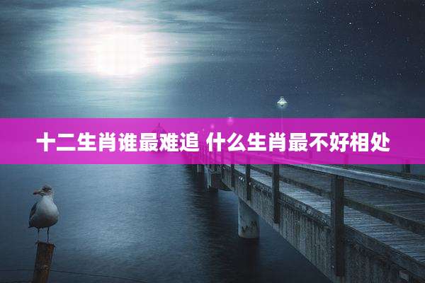 十二生肖谁最难追 什么生肖最不好相处