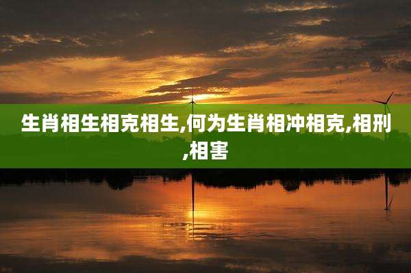 生肖相生相克相生,何为生肖相冲相克,相刑,相害