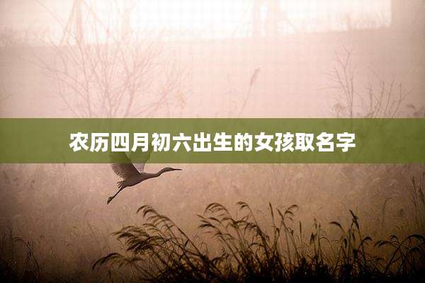 农历四月初六出生的女孩取名字