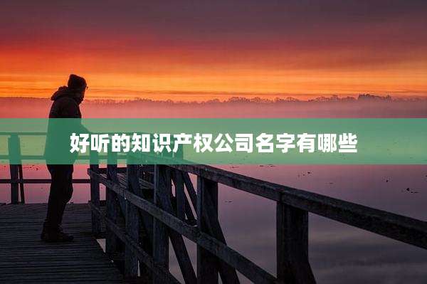 好听的知识产权公司名字有哪些