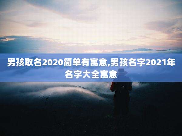 男孩取名2020简单有寓意,男孩名字2021年名字大全寓意