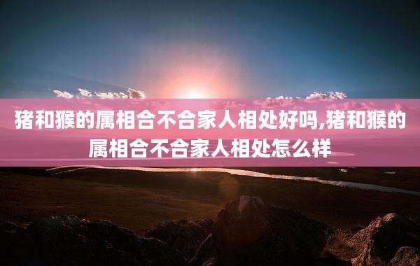 猪和猴的属相合不合家人相处好吗,猪和猴的属相合不合家人相处怎么样