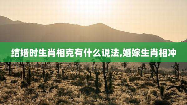 结婚时生肖相克有什么说法,婚嫁生肖相冲