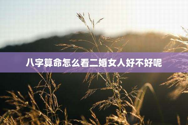 八字算命怎么看二婚女人好不好呢