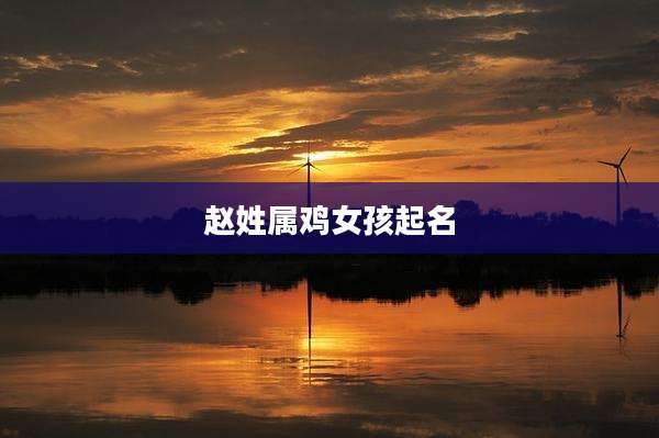 赵姓属鸡女孩起名