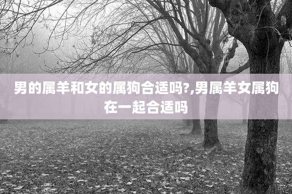 男的属羊和女的属狗合适吗?,男属羊女属狗在一起合适吗
