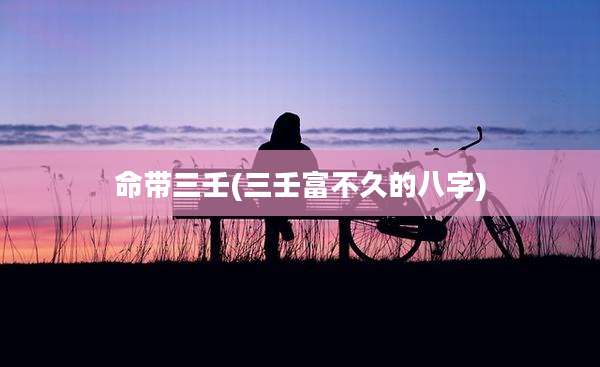 命带三壬(三壬富不久的八字)