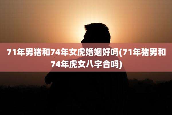 71年男猪和74年女虎婚姻好吗(71年猪男和74年虎女八字合吗)
