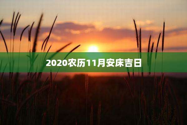 2020农历11月安床吉日