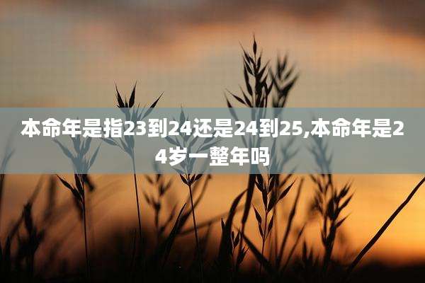 本命年是指23到24还是24到25,本命年是24岁一整年吗