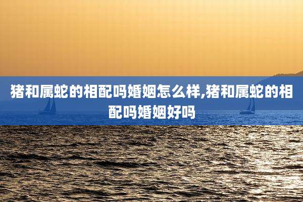 猪和属蛇的相配吗婚姻怎么样,猪和属蛇的相配吗婚姻好吗