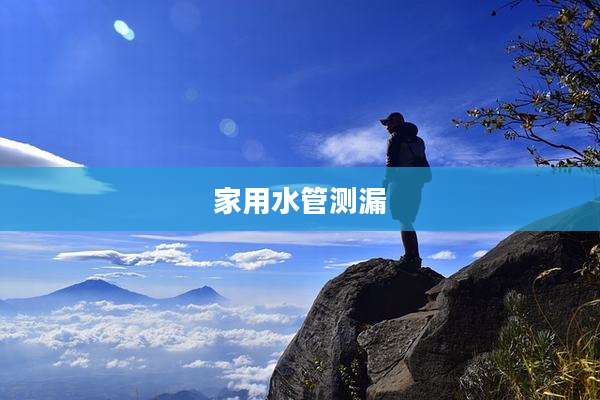 家用水管测漏