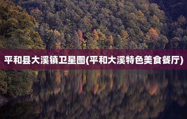 平和县大溪镇卫星图(平和大溪特色美食餐厅)