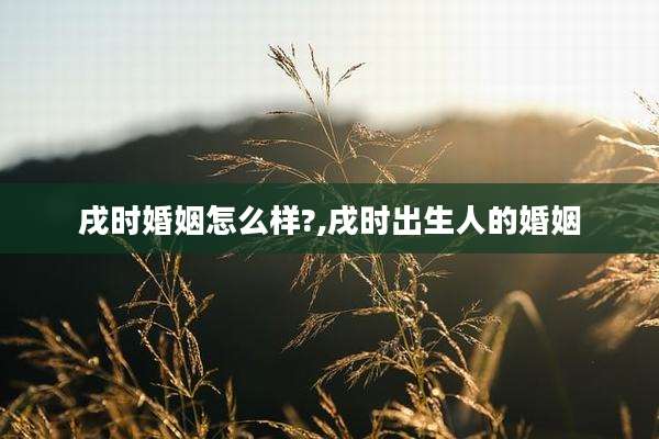 戌时婚姻怎么样?,戌时出生人的婚姻