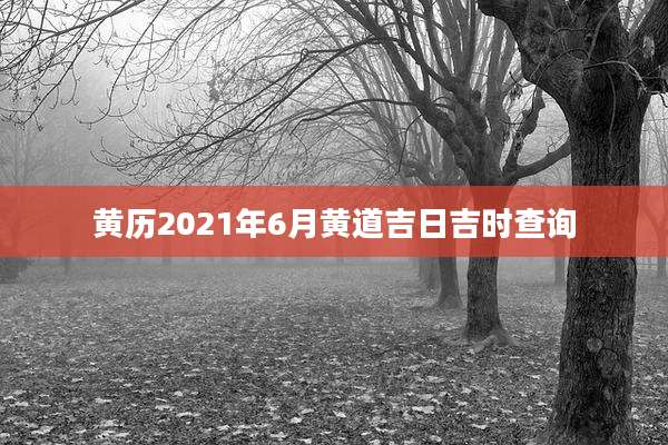 黄历2021年6月黄道吉日吉时查询