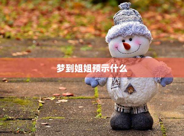 梦到姐姐预示什么