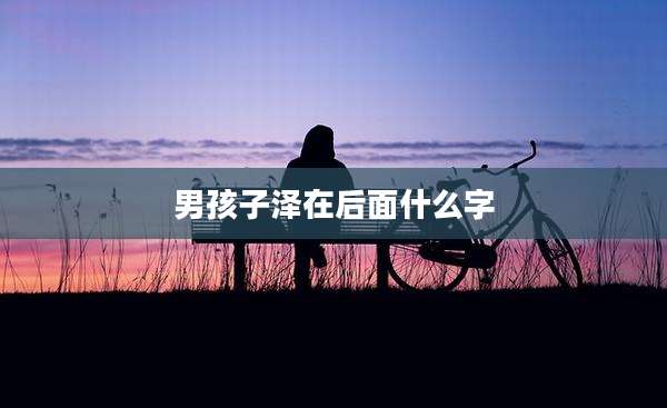 男孩子泽在后面什么字