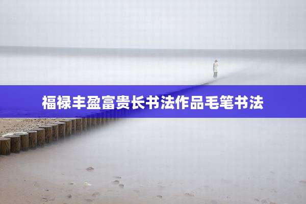 福禄丰盈富贵长书法作品毛笔书法