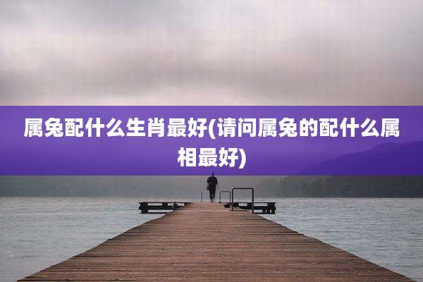 属兔配什么生肖最好(请问属兔的配什么属相最好)
