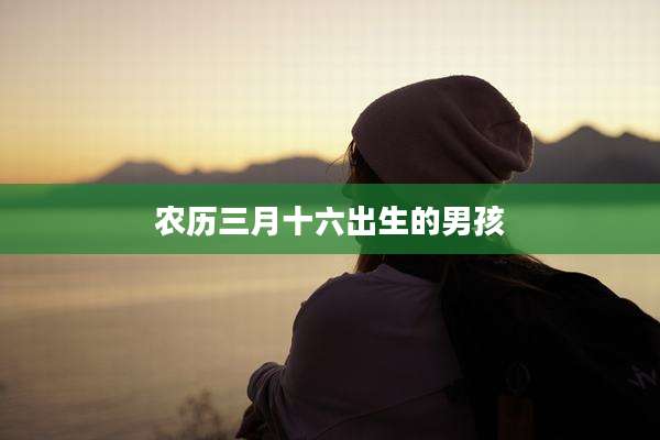 农历三月十六出生的男孩