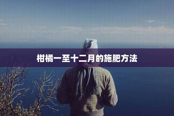 柑橘一至十二月的施肥方法