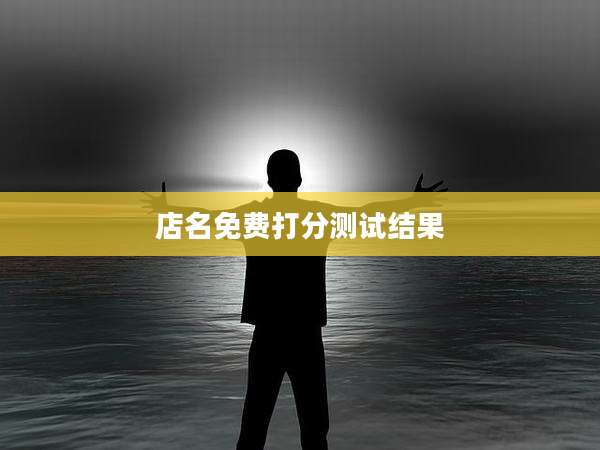 店名免费打分测试结果