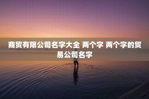 商贸有限公司名字大全 两个字 两个字的贸易公司名字