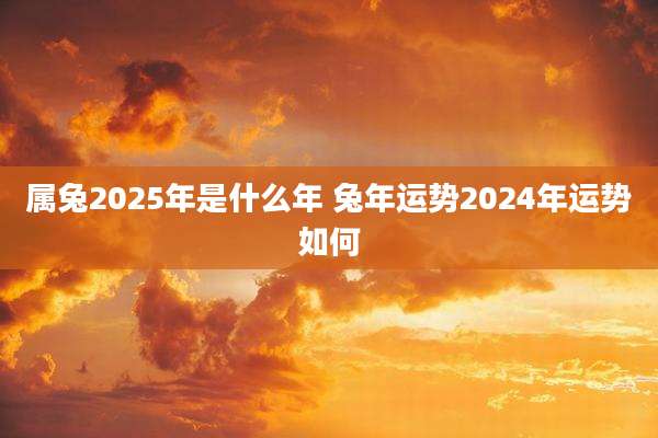 属兔2025年是什么年 兔年运势2024年运势如何