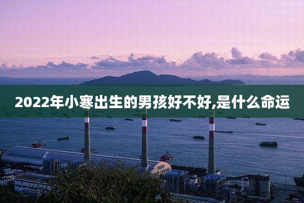 2022年小寒出生的男孩好不好,是什么命运