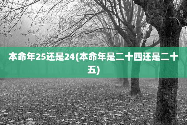 本命年25还是24(本命年是二十四还是二十五)