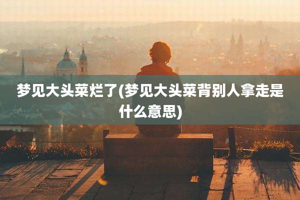 梦见大头菜烂了(梦见大头菜背别人拿走是什么意思)