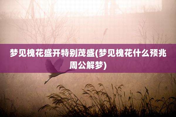 梦见槐花盛开特别茂盛(梦见槐花什么预兆周公解梦)