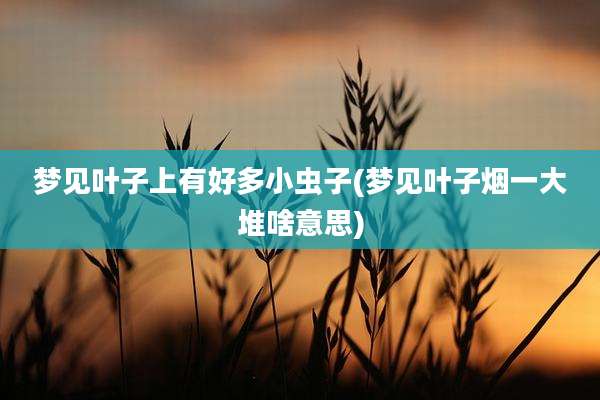 梦见叶子上有好多小虫子(梦见叶子烟一大堆啥意思)