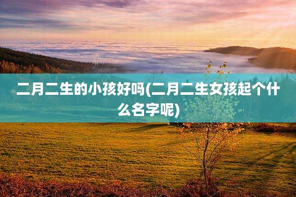 二月二生的小孩好吗(二月二生女孩起个什么名字呢)