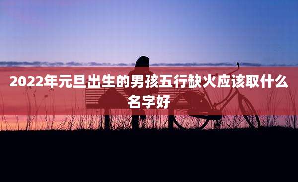 2022年元旦出生的男孩五行缺火应该取什么名字好