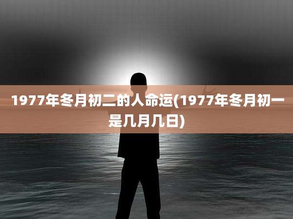 1977年冬月初二的人命运(1977年冬月初一是几月几日)