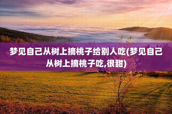 梦见自己从树上摘桃子给别人吃(梦见自己从树上摘桃子吃,很甜)