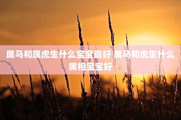 属马和属虎生什么宝宝最好 属马和虎生什么属相宝宝好