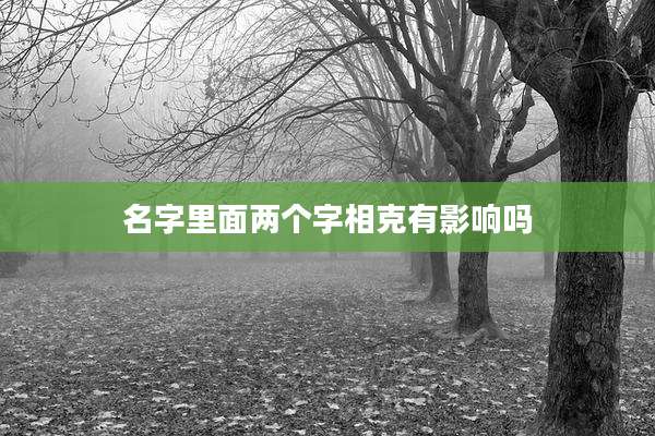 名字里面两个字相克有影响吗