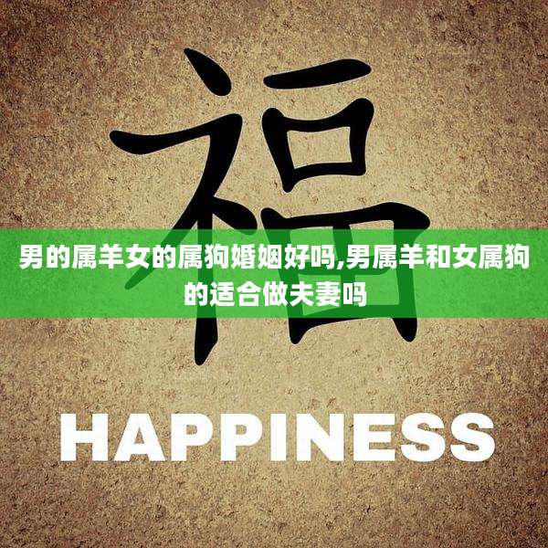 男的属羊女的属狗婚姻好吗,男属羊和女属狗的适合做夫妻吗