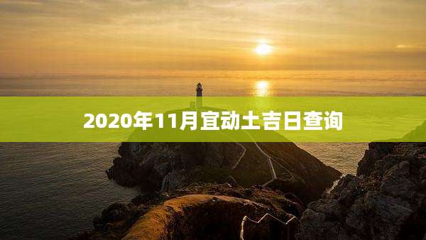 2020年11月宜动土吉日查询