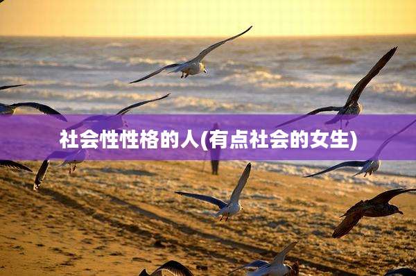 社会性性格的人(有点社会的女生)