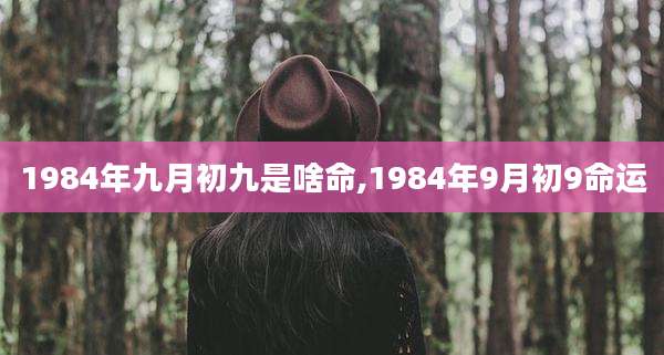 1984年九月初九是啥命,1984年9月初9命运
