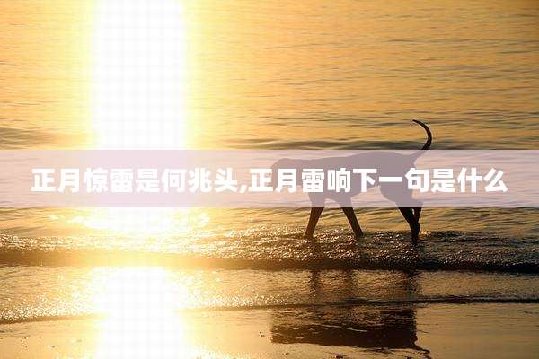正月惊雷是何兆头,正月雷响下一句是什么