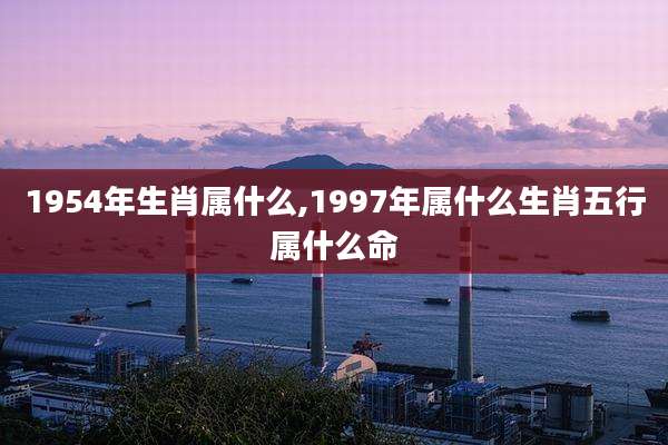 1954年生肖属什么,1997年属什么生肖五行属什么命