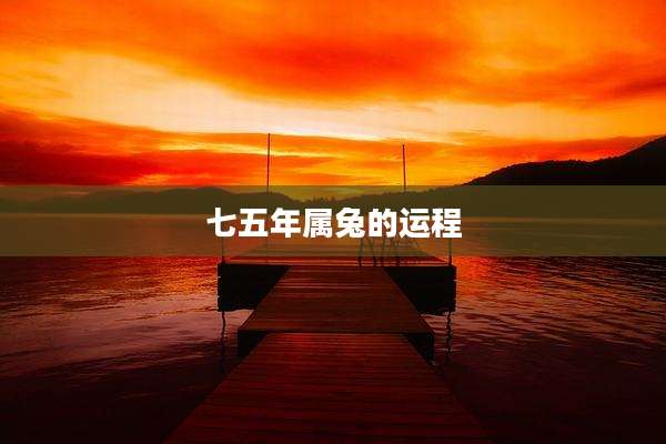 七五年属兔的运程